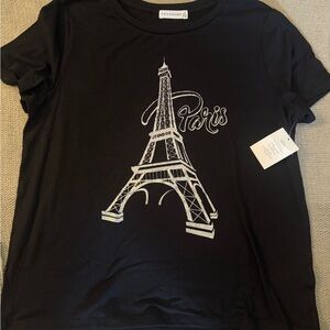 Black Paris Eiffel Tower T-Shirt